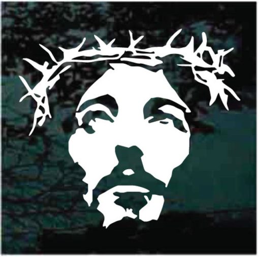 Jesus Crown of thorns Christian Decal Sticker