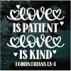 Love is Patient Love is Kind Decal Sticker