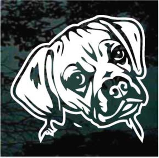 Puggle Head Dog Decal Sticker