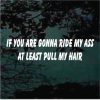 If your gonna ride my ass pull my hair decal sticker