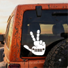 Jeep wave peace window decal sticker for jeeps