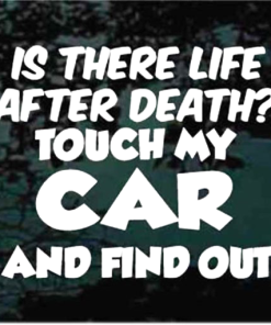 Life after death Touch my car and find out decal sticker