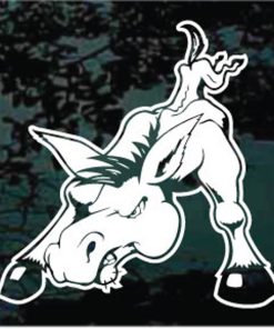 Mule Snorting window decal sticker for cars and trucks