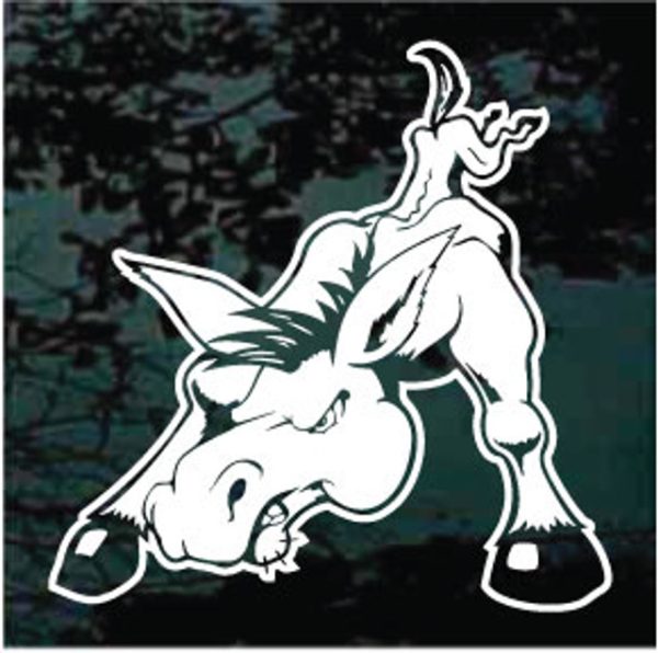 Mule Snorting window decal sticker for cars and trucks