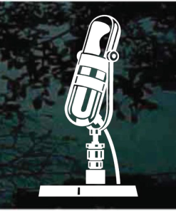 Microphone Mic Window Decal Sticker