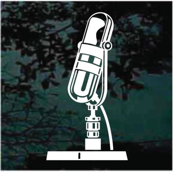 Microphone Mic Window Decal Sticker for cars and trucks