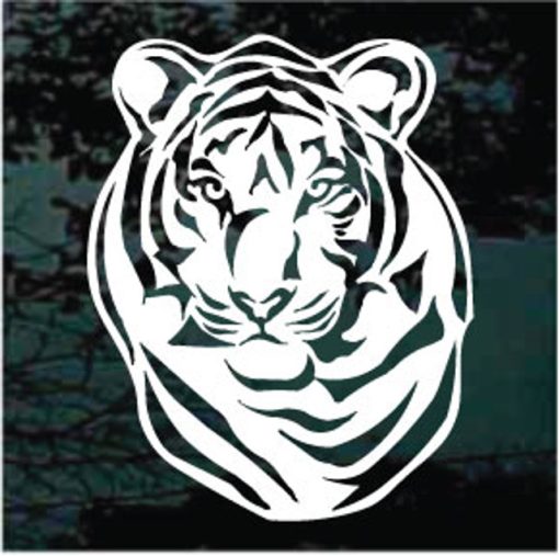 Tiger head mascot decal sticker for cars and trucks