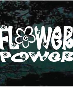 Flower Power decal sticker for cars and trucks