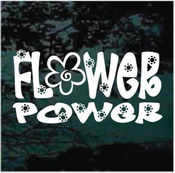 Flower Power decal sticker for cars and trucks