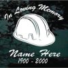 In Loving Memory Hard Hat Construction Decal Sticker For cars and
