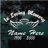 In Loving Memory Angel Wings Halo Decal Sticker For cars and