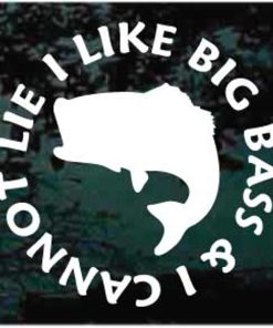 I like big bass fishing decal sticker for cars and trucks