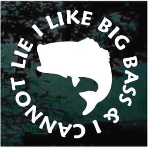 I like big bass fishing decal sticker for cars and trucks