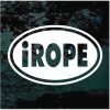 I rope roping rodeo oval decal sticker for cars and trucks