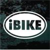 I bike bicycling biking decal stickers for cars and trucks
