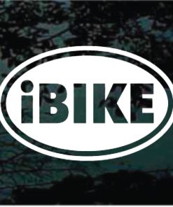 I bike bicycling biking decal Sticker