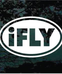 i fly oval window decal sticker for cars and trucks