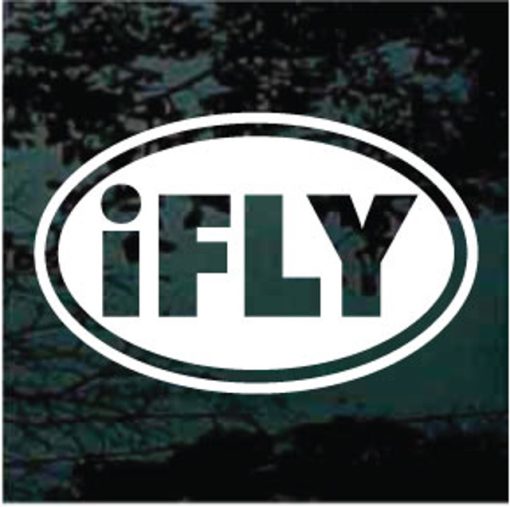 i fly oval window decal sticker for cars and trucks