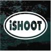 I shoot oval decal sticker for cars and trucks
