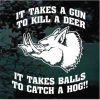 Hog Hunter balls decal sticker for cars and trucks