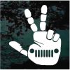 Jeep wave peace window decal sticker for jeeps