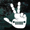 Jeep wave peace window decal sticker for jeeps