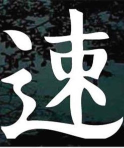 Kanji Speed symbol window decal sticker for cars