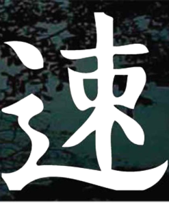 Kanji Speed symbol window decal sticker for cars