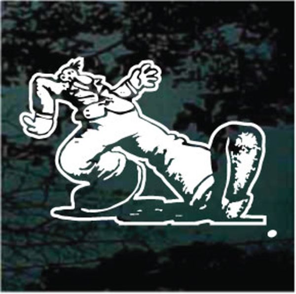 Keep on Trucking Guy Window decal sticker for cars and trucks