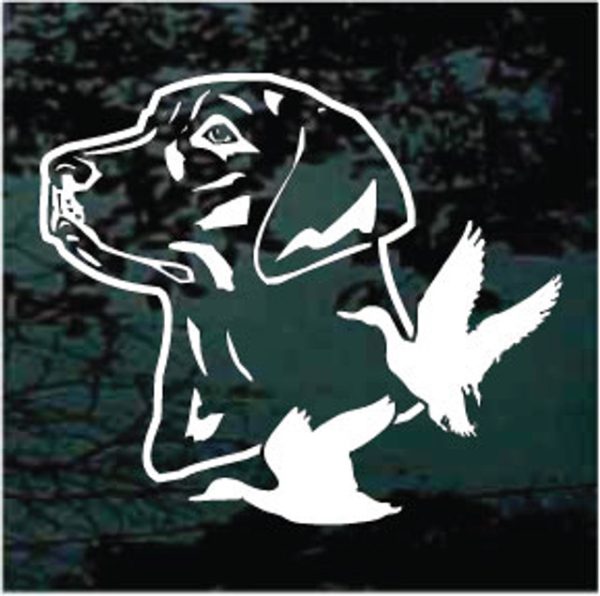 Labrador Retriever Lab with ducks hunting decal sticker