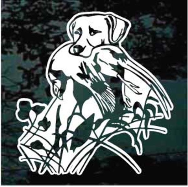 Labrador Retriever Lab pheasant hunting decal sticker