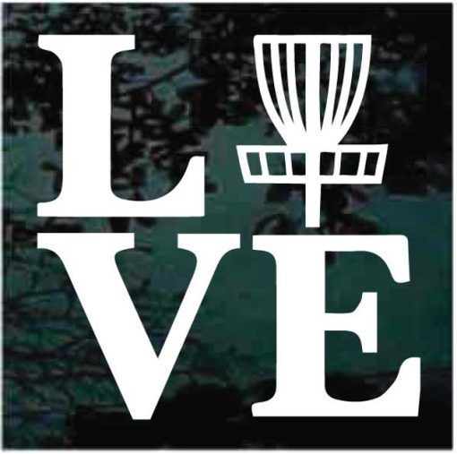 Love Disc Golf Window decal stickers for cars and trucks