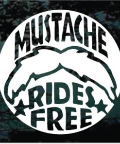 Free Mustache Rides Decal Sticker