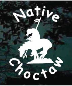 Native Choctaw Indian horse window decal sticker for cars and trucks