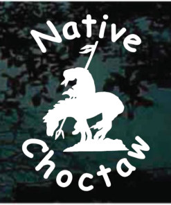 Native Choctaw Indian horse window decal Sticker