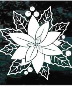 Poinsettia Flower decal sticker for cars and trucks