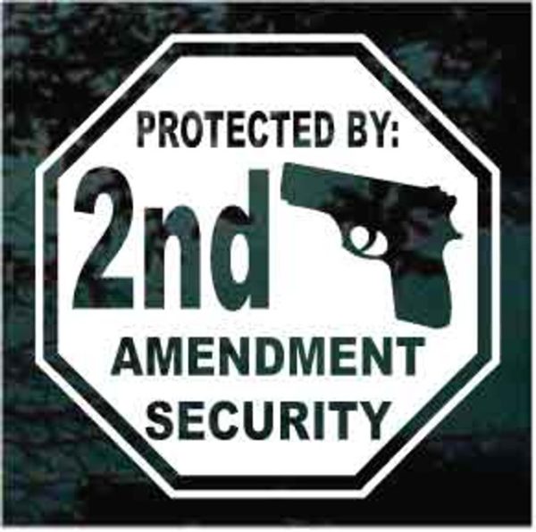 Protected by 2nd amendment stop sign decal sticker for cars and trucks