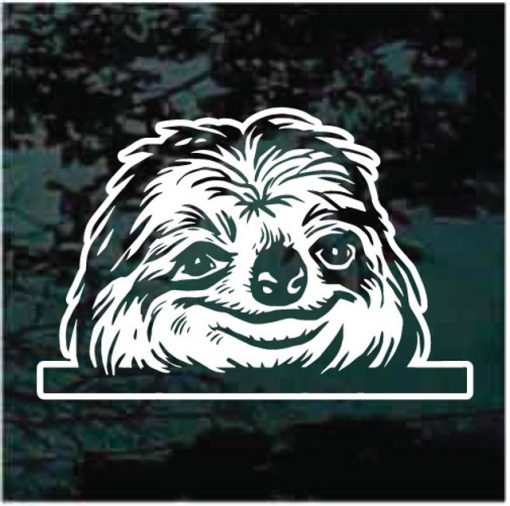 Sloth Peeking decal sticker for cars and trucks