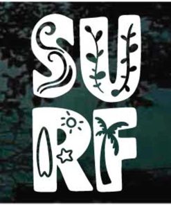 Surf Surfing decal sticker for cars and trucks