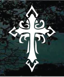 Cross tribal decal sticker for cars and trucks