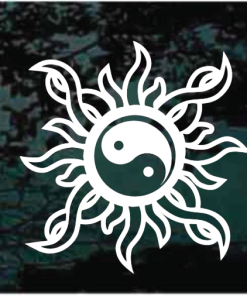 Yin Yang Tribal Sun decal Sticker
