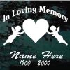 In Loving Memory Cherubs and Heart Decal Sticker For cars and trucks