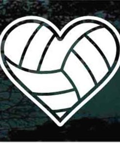 Volleyball Heart decal sticker for cars and trucks