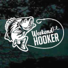 Bass Fishing Weekend Hooker Decal Sticker