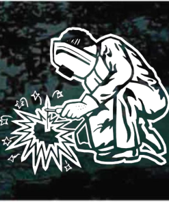 Welder Welding Spark Flash decal Sticker