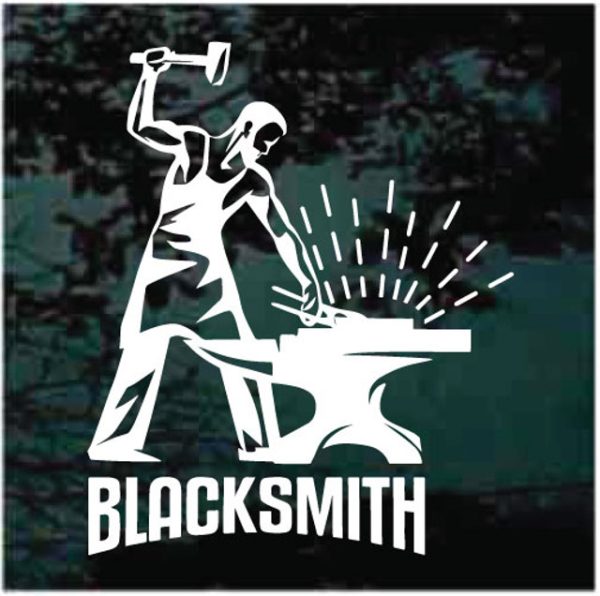 Blacksmith Anvil decal sticker for cars and trucks