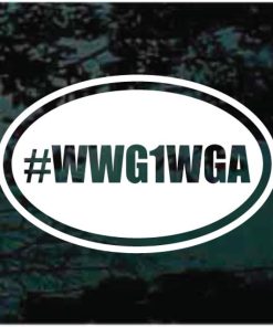 wwg1wga oval decal sticker for cars and trucks
