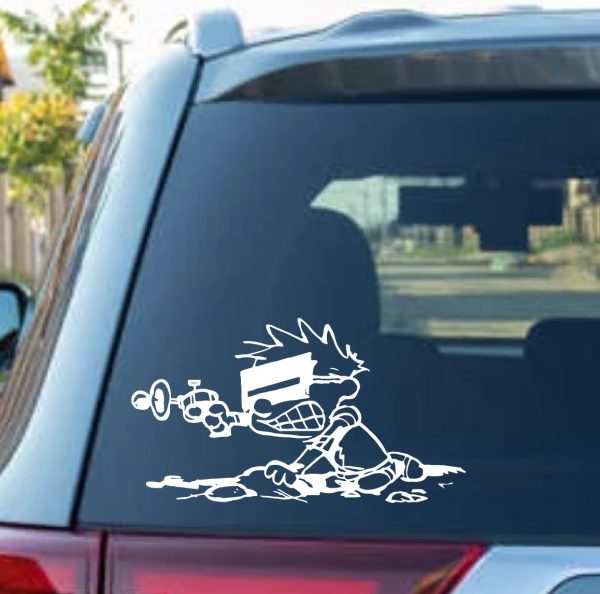 Calvin spaceman spiff decal sticker