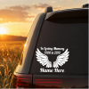 In Loving Memory Angel Wings A2 Decal Sticker