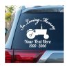 In Memory of Old Tractor window decal sticker